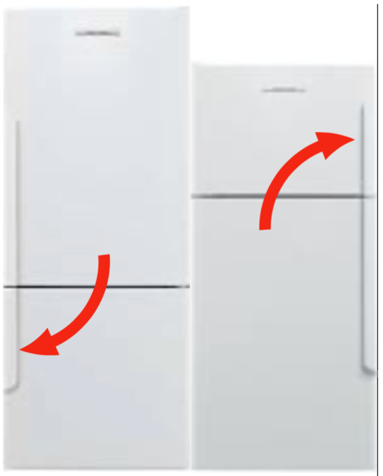 Elba fisher paykel freezer door Handle Small Curve Plastic freezer door on bottom right hand hinge OR TOP RIGHT ON LEFT HINGED,